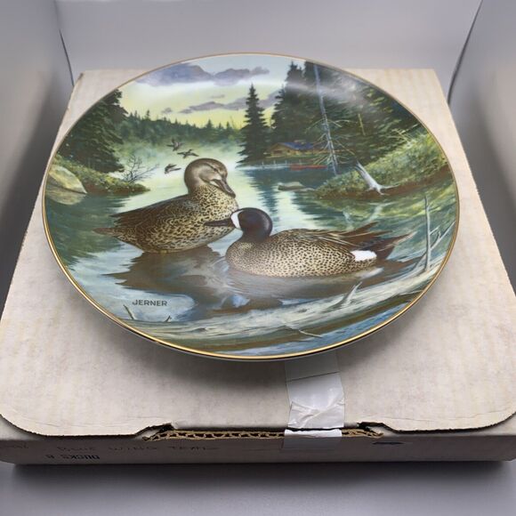 The Blue Winged Teal Plate Living With Nature Jerners Ducks Bart Jerner Knowles - Picture 3 of 9